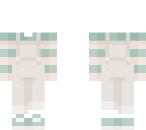 minty sweater with overalls <3