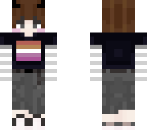non binary/masc lesbiun (darker hair)
