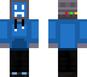 sad blue robot