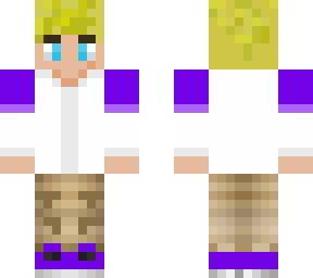 tommyinnit with purple shoes and shoulders