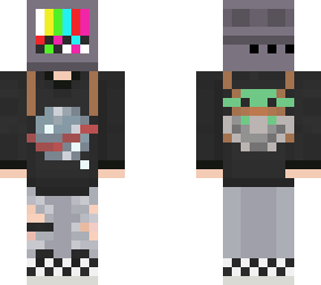 tv head with grogu
