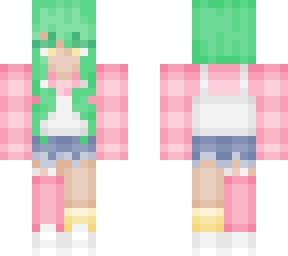 woman with green hair
