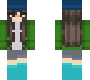 bucket hat & green sweater