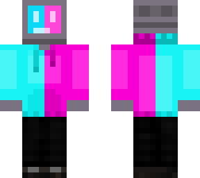 computer- cyan and neon pink