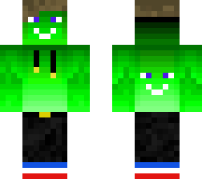 green happy man