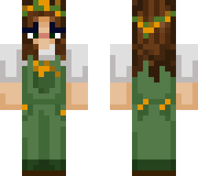 me but in cute green overalls
