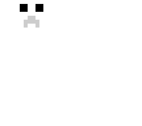 2d skeleton with a creeper face