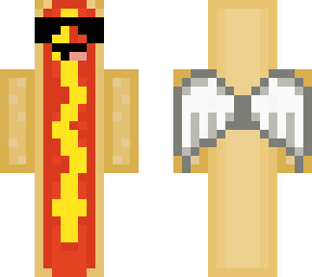 angel hotdog with glasses