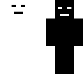 black and white