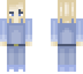 blondie over-all (blond haired girl w/ overalls)