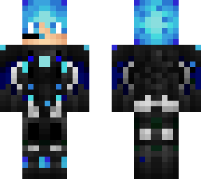blue gamer in armor (special effect)