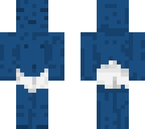 blue noob with a diaper