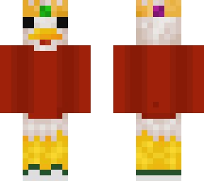 chicken with red sweatshirt