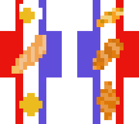 french flag with baguetteeeeeeeeeeeeeeeeee crossainttttt and oranges