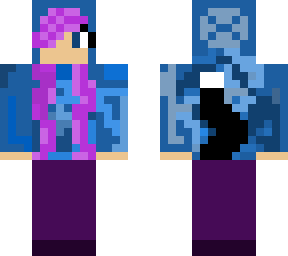 girl with blue cat hoodie