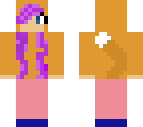 girl with orange cat hoodie