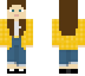 girl yellow plaid jacket
