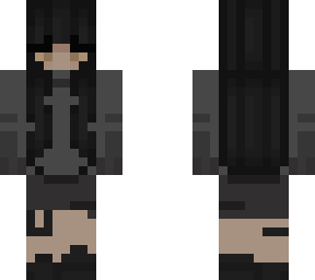 minecraft black hair girl