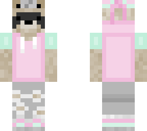 raccoonme short hoody pink teal