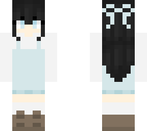 turquoise overalls w/ bow