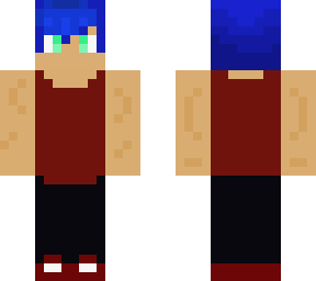 boy with blue hair