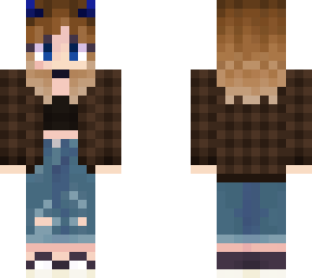 cropped vest w/ brown flannel