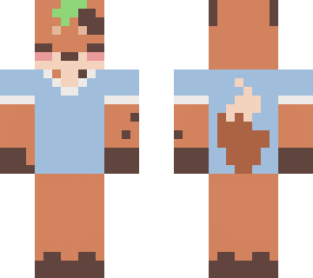dee but in a cute baby blue shirt