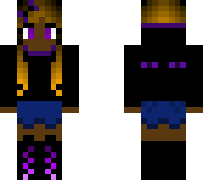 girl with enderman hoodie