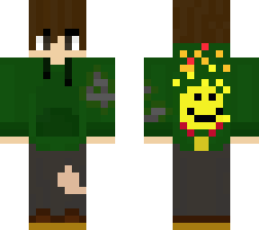 green hoodie