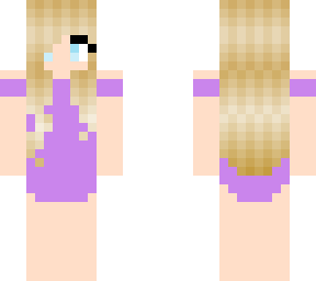 lavender/purple blond girl/woman swimsuit
