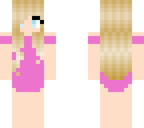 magenta/pink blond girl/woman swimsuit