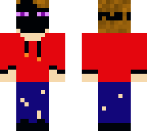 man with enderman mask