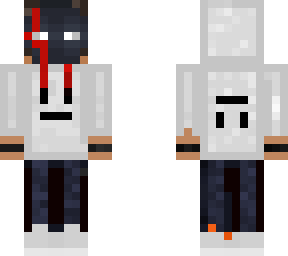 masked white hoodie
