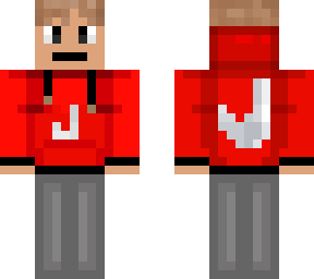 my friend in a red hoodie