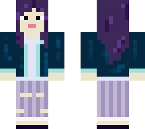 purple haired girl