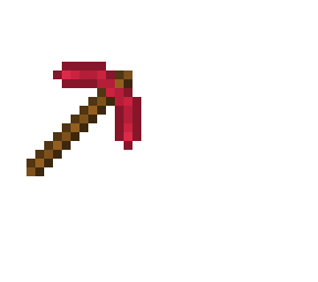 red stone pickaxe (pixel art)