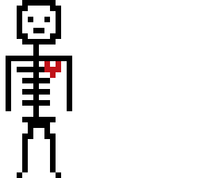 skeleton with feeling's??