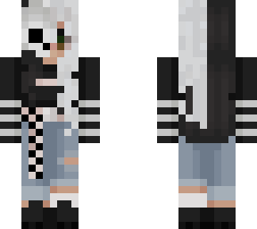 Half Skull Girl Minecraft Skins