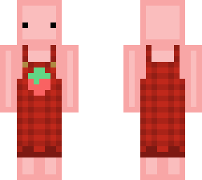 strawberry in overalls
