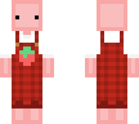 strawberry in overalls w/ shirt