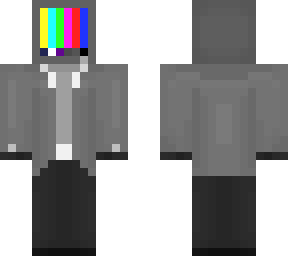 tv head with suit