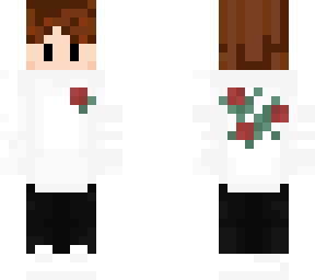 white hoodie rose