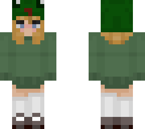 blonde frog hat girl