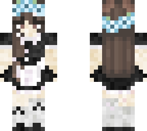 blue flower headband maid