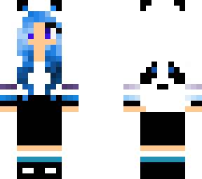 blue panda girl