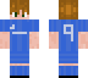 blue soccer player