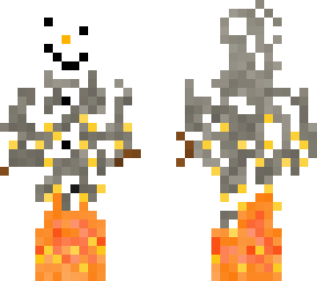 burning snowman