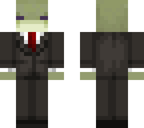 business frog with maid underneath