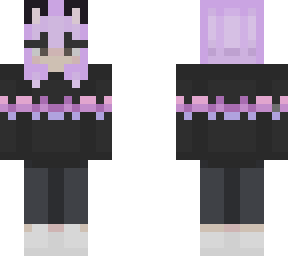 cat girl niki nihachu with purple hair