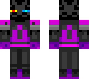fire and ice enderman in dragonsbane armor